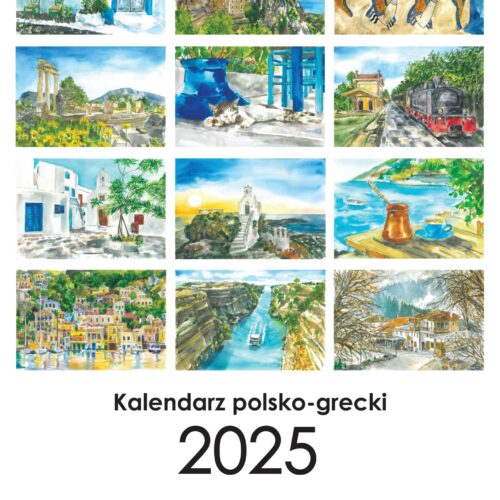 Kalendarz ścienny polsko-grecki na rok 2025 (format A3)