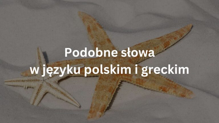 Które słowa brzmią podobnie po polsku i po grecku (i co oznaczają)?