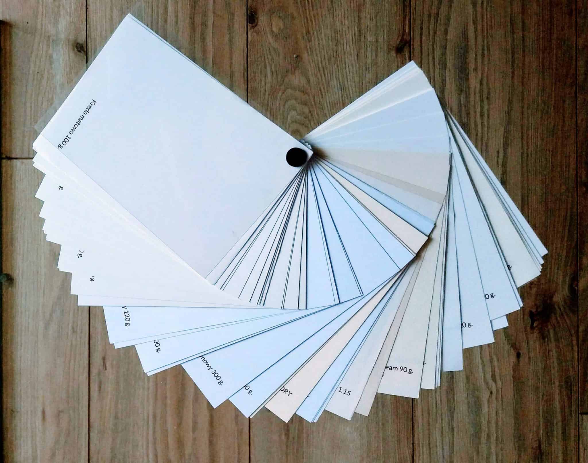 wzornik papierów do rozmówek